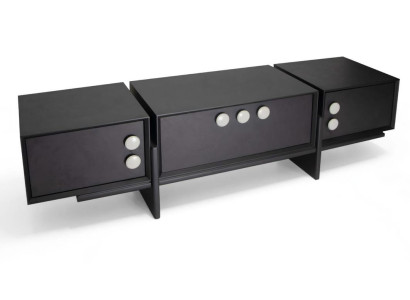 Designer Sideboard luxuriöser schwarzer TV-Ständer modernes Lowboard Wohnzimmer