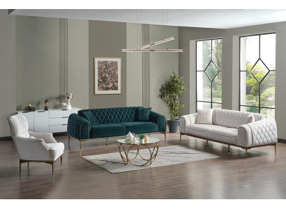 Couch Hochwertige Sofagarnitur 3 2 Sitzer Garnitur  Moderne Sofa 1 Sitzer Möbel