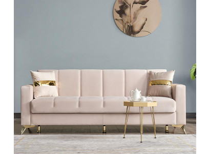 Sofa 3 Sitzer Luxus Design Sofas Polster Moderne Sitz Stoff Neu Möbel Couch