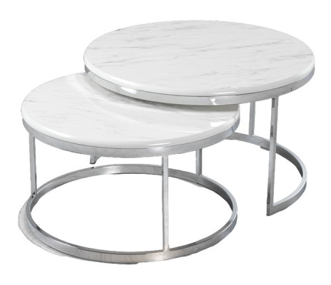 Couchtisch Luxus Weiß Design Metall Elegantes Möbel Wohnzimmer Couchtische