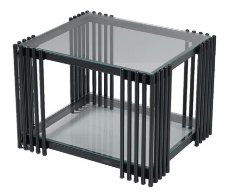 Couchtisch Schwarz Luxus Design Metall Rechteckig Möbel Wohnzimmer Couchtische