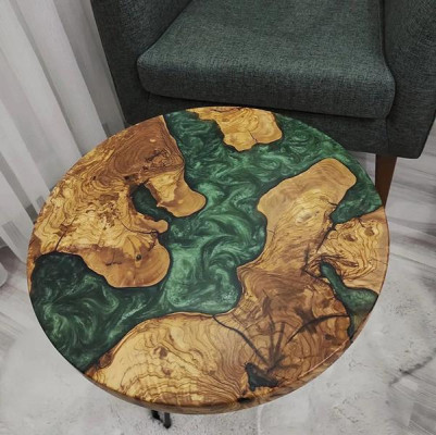 Couchtisch Braun  Rund Luxus Design Hochwertig Holz Möbel Wohnzimmer Couchtisch