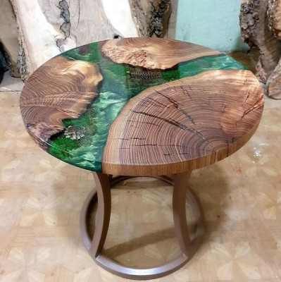 Couchtisch Luxus Design Holz Hochwertig  Braun Möbel Wohnzimmer Couchtische Rund
