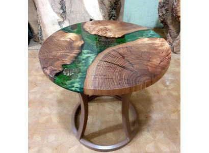 Couchtisch Luxus Design Holz Hochwertig  Braun Möbel Wohnzimmer Couchtische Rund