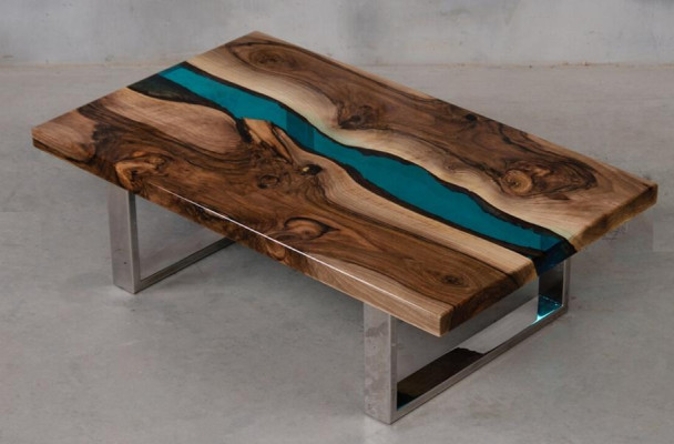 Couchtisch Rechteckig  Modern Design Holz Braun Möbel Wohnzimmer Couchtische