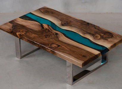 Couchtisch Rechteckig  Modern Design Holz Braun Möbel Wohnzimmer Couchtische