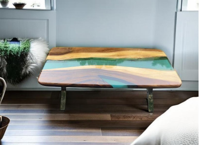 Luxus Couchtisch Rechteckig Design Holz Braun Möbel Wohnzimmer Couchtische