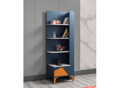 Regal Schrank Bücherregal Schränke Mehrzweck  Top-Qualität Möbel Blau Modern