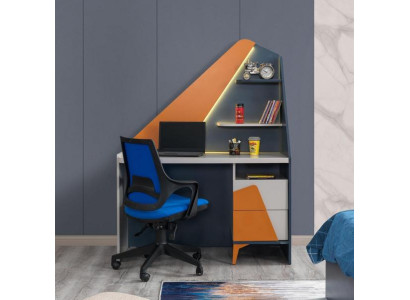 Schreibtisch Top-Qualität Designer Jugendzimmer Möbel Holz Luxus Tische Blau