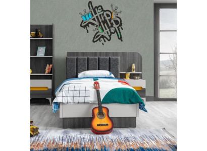 Kindermöbel Kinderbett Nachttisch Luxuriöser Modern Holz Hochwertig Möbel Grau