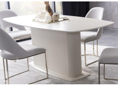 Esstisch Esszimmer Tisch Küchentisch Speisetisch Tisch Säulenfuß Weiß