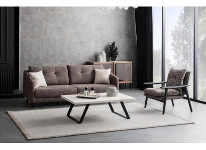 Sofagarnitur Couchgarnitur Sofa 3 Sitzer Sessel Abnehmbares Sitzkissen 2tlg