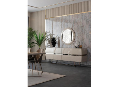 Anrichte Konsole Sideboard Kommode Wohnzimmerschrank Spiegel Hochglanz