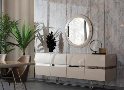 Anrichte Konsole Sideboard Kommode Wohnzimmerschrank Spiegel Hochglanz