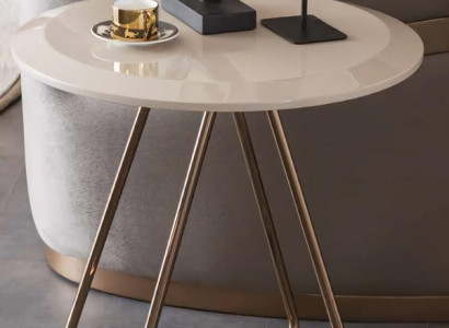 Beistelltisch Couchtisch Runder Sofatisch Kaffeetisch Tisch Hochglanz