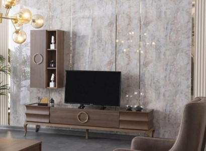 Wohnwand Anbauwand Schrankwand Fernsehschrank TV Sideboard Wandschrank