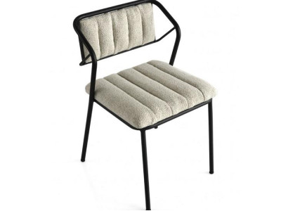 Stuhl Küchenstuhl Esszimmerstuhl Gepolstert mit Rückenlehne Metallbeine