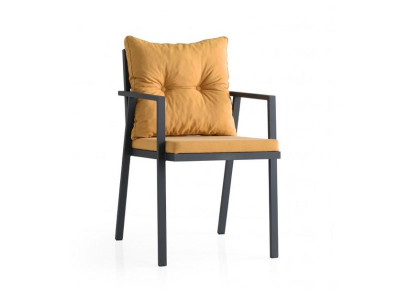 Stuhl Metallstuhl Terrassenstuhl Gartenstuhl Küche Kissen Armlehnen Lehnstuhl