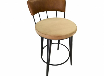 Tresenhocker Barhocker Tresen Stuhl Barstuhl aus Kustleder Rücklehne Hocker