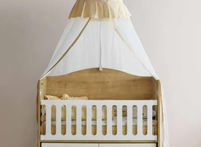 Babybett Stilvoll Zelt Holzoptik Praktische Schubladen Modernes Design Komfort