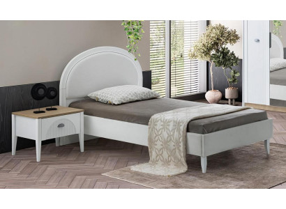 Einzelbett Modern Nachttisch Stilvolles Design Komfortables Schlafen Möbel