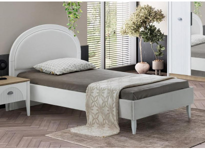 Elegantes Bett Modernes Design Weiß Erholsamer Schlaf Stilvolles Ambiente