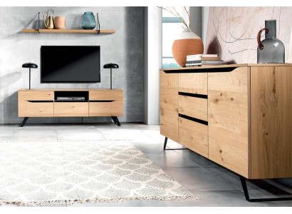 Modern Wohnwand TV-Lowboard Wandregal Wohnzimmer Luxuriöses Sideboard