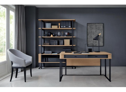 Arbeitszimmer Schreibtisch Einrichtung Komplett Büro Bücherregal Büro Set