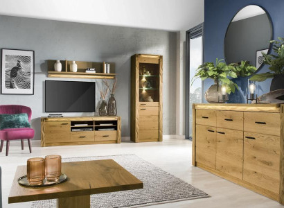 Wohnzimmer TV-Lowboard Luxuriöses Einrichtung Komplett Wohnwand Set 4tlg