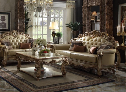 Luxus Wohnzimmer Set Sofa 3 Sitzer Sessel Couchtisch Klassisch Möbel