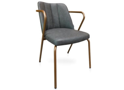 Stuhl Esszimmerstuhl Ergonomie Gepolsterter Metallbeine Rückenlehne