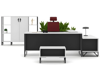 Arbeitszimmer Set Schreibtisch Büroschrank Sideboard Couchtisch Büromöbel