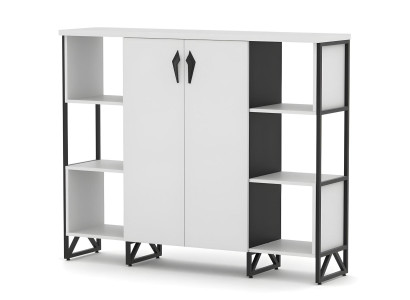 Büroschrank Schrank Regale Beistellschrank Weiß Arbeitszimmer Büromöbel