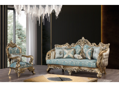 Sofagarnitur 3+1 Sitzer Sofa Sessel Sofas Garnitur Sitz Luxus Gruppe Sofort