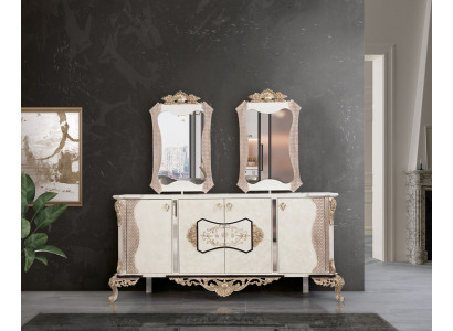 Kommode mit 2x Spiegel Holz Möbel Anrichte Luxus Möbel Sofort