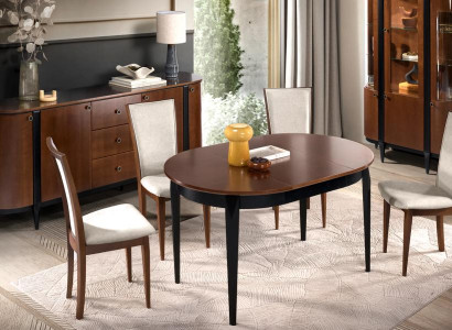 Esszimmer Set Esstisch Komplett 4x Stühle Holzmöbel Sideboard Luxuriöses