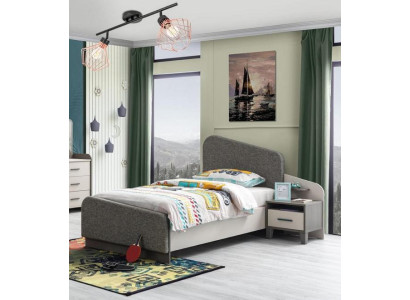 Kinderzimmer Set Kinderbett Nachttisch Moderne Top-Qualität Möbel Grau