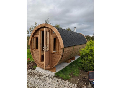 Saunafass Gartensauna Saunatonne Naturfasssauna Wellnessfass Fasshütte