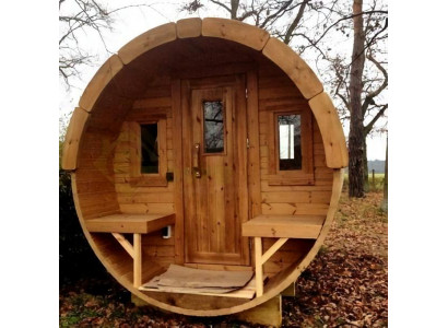 Gartensauna Naturfasssauna Saunafass Saunatonne Wellnessfass Fasshütte