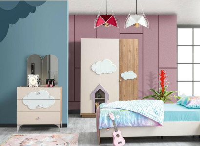 Top-Qualität Möbel Kinderzimmer Set Kleiderschrank Modern Rosa Kommode
