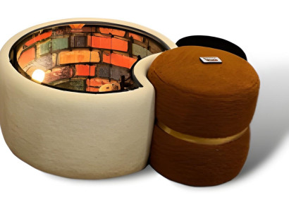 Wohnzimmertisch Set Couchtisch Hocker Holz Moderne Luxus Möbel 3tlg Sofatisch