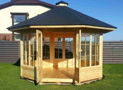 Freizeithütte Gartenlaube Pavillon Sommerhaus Gartenpavillon Sitzpavillon