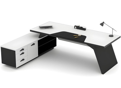 Schreibtisch L-form Arbeitstisch Bürotisch mit Schrank Schubladen Büro