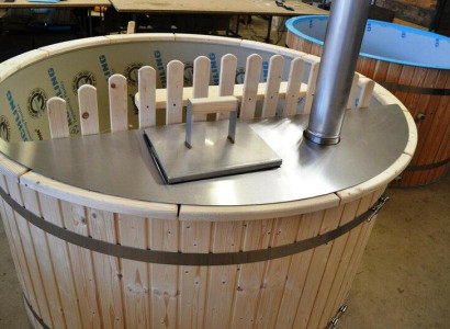 Badefass Wellnesspool Warmwasserbad Holzbottich Whirlpool Spa-Bad