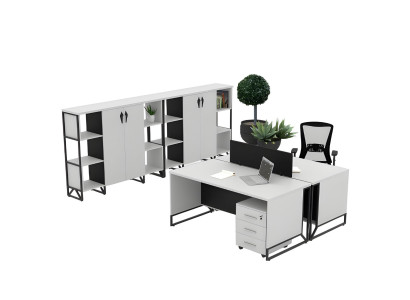 Schreibtischsystem Kommoden Büroschranke Workstation Arbeitszimmer Set
