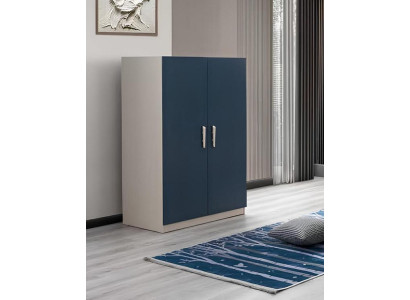 Blauer moderner Kleiderschrank aus Holz für Schlafzimmer