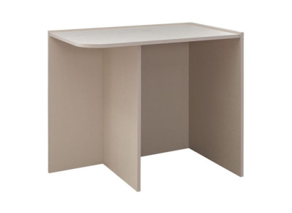 Eleganter beiger Schreibtisch aus Holz für modernes Home Office