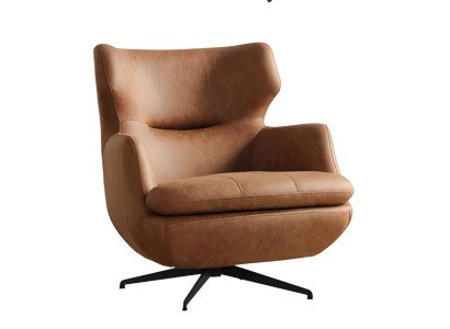 Brauner Sessel, Modern, Textil, Schwarzer Rahmen, 85x84x88 cm