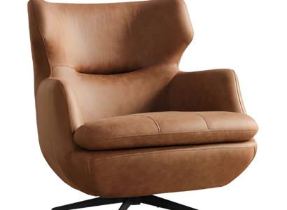 Brauner Sessel, Modern, Textil, Schwarzer Rahmen, 85x84x88 cm