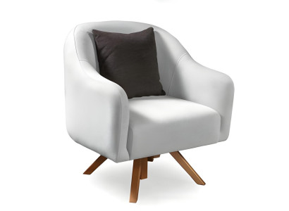 Designer Sessel 1-sitzer Sofa Loungesessel Weiß mit Kissen Wohnzimmer